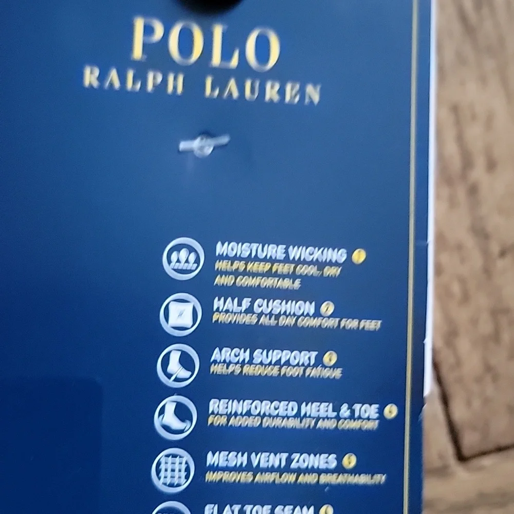 Polo Ralph Lauren/6-Pk. Cushion Low-Cut Socks